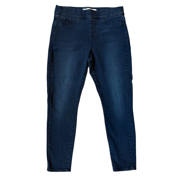 Levi's signature gold totally shaping dark wash stretchy pull on jeans 12S - Picture 1 of 10